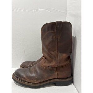 Justin Boots Men's Pulley Waterproof  size 9D Pull On Work Boot Composite Toe B